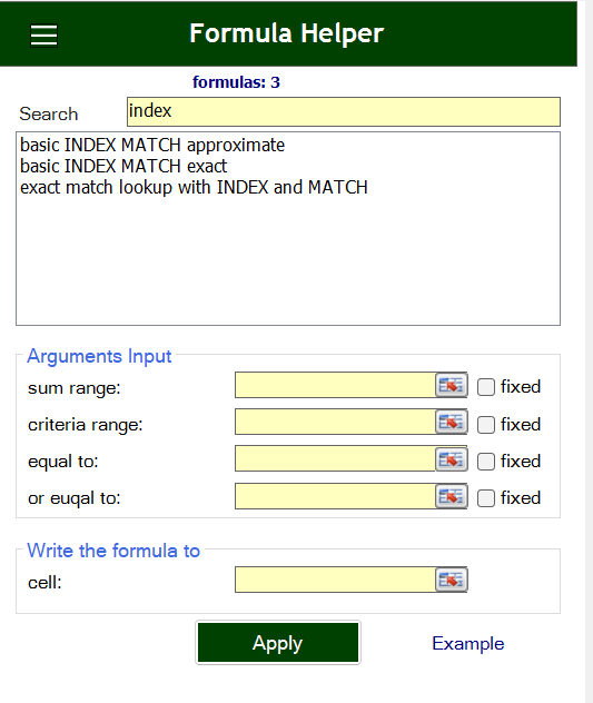 indexmatch advance excel function